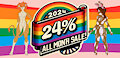 Pride month 24% off all month sale