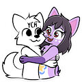 YCH hug sticker for Cassiopiea