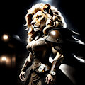 Lioness Warrior in Night