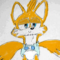 Tails chillin' in his diaper 🦊