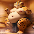 Clawhauser in the Police Station Sauna by mattyboi1998