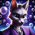 White Fox in Purple Suit