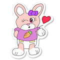 Emma Blows a Kiss Sticker