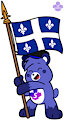 Creative Bear with his Quebec flag