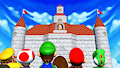 Mario Gang at GBA Peach Circuit by SpyrotheDragon2022