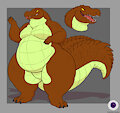 Yellow Brown Fat Gator Adopt-CLOSED