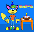 Happy Birthday Shield Wing