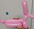 Pink bunny balloon animal by Skerritt