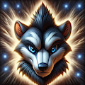 Wolf Portrait With Lights