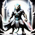 Dragon Warrior With Lightsaber