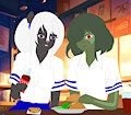 Tamina and Samantha taco time