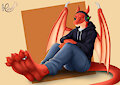 Cute derg relaxing by Meleon