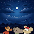 3 rodents and the nigths sky by Beaksfreak101