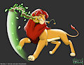 Simba with Circle of Life Keyblade by Noki001