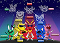 HTF - Himitsu Sentai Goranger by SkullKingFox