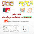 Works from my patreon for the month of July 2024