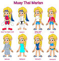 Muay Thai Marian's Outfits by ChelseaCatGirl