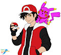 Pokemon Trainer Red and Rubychu