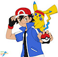 Pokemon Trainer Ash and Minochu