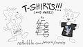 I DO T-SHIRTS NOW!!! (5 new designs!)