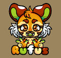 Fursona badge: Rufus by mcpippypants