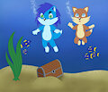 Anthonitecus and Astraligor adventuring underwater (by ItsBathTime) by AnthonitecusWolff