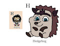 Hedgie in H is for Hedgehog of Animal Alphabet #1 by KiffAndFriends