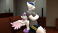 Shining Armor playing "Chair" with Flurry