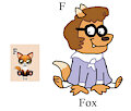 Claire in F is for Fox of Animal Alphabet #1