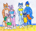 Beach Anthro Families by ameth18