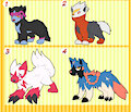 Poochyena Fusion Adopts - (1/4 OPEN) by GushoAfterDark