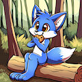 Adorable blue fox (AI)