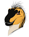 Sandy Dinosaur Head (Commission) by pawsintheskycon