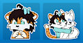 Shy Finger Touch & hug stickers for AveryKatze