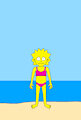 Lisa Simpson at the beach