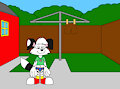 Nelson the Dog See the Shorts on a Washing Line