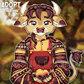 ADOPT OPEN: Cow 🍎 Apple fall by RinaRINARA