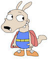 Rocko Wallaby in his Superhero Costume