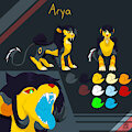 Arya Reference Sheet by DarkWufflez