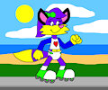 Lilly the Fox in Roller Skates