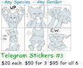 Telegram Stickers #3 - YCH (OPEN) by GushoAfterDark