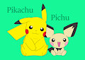 Pikachu and Pichu by Consuelo95