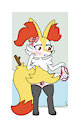 A trainer's braixens (split) by PonPonTheBonBon