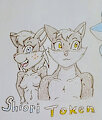 My Wolf sona OCs - me Shiori and Token the Wolf