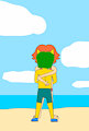 Ponyo and Mikey hug