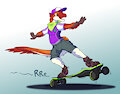 Skateboarding Raptor Max