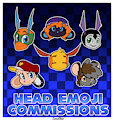 Emoji Head Commissions by GingerMcFuzzleton