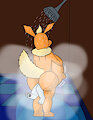 Showering with Flareon by AlphabetABC