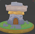 Low Poly Castle Turret by DavidArdilla