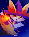 Braixen's Halloween [fanart] by DudeRedBlue